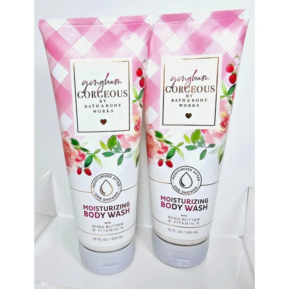 2 GINGHAM GORGEOUS Bath & Body Works Moisturizing Body Wash 10oz NEW